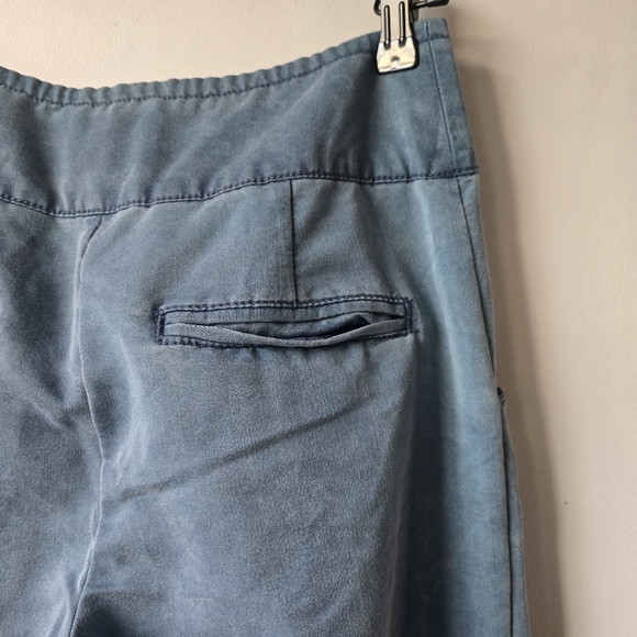 Anthropologie Elevenses Wide-Leg Blue Pants 2 - Picture 6 of 7